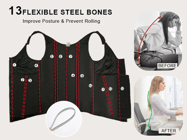 SHAPERX V-Shape 13-Bone Waist Trainer Top - Mobile Image 5