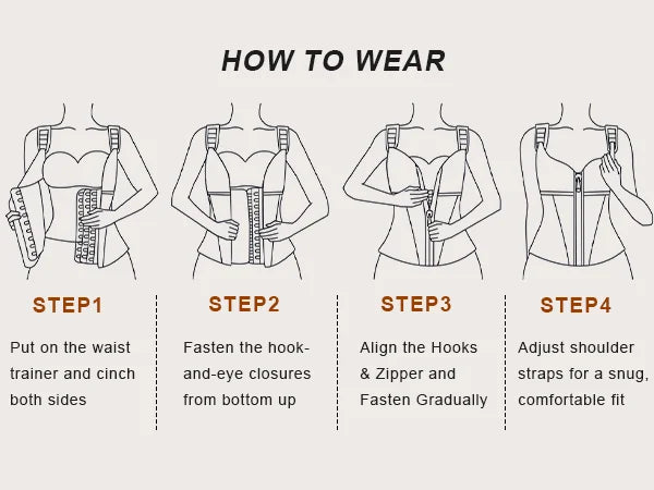 SHAPERX V-Shape 13-Bone Waist Trainer Top - Mobile Image 9