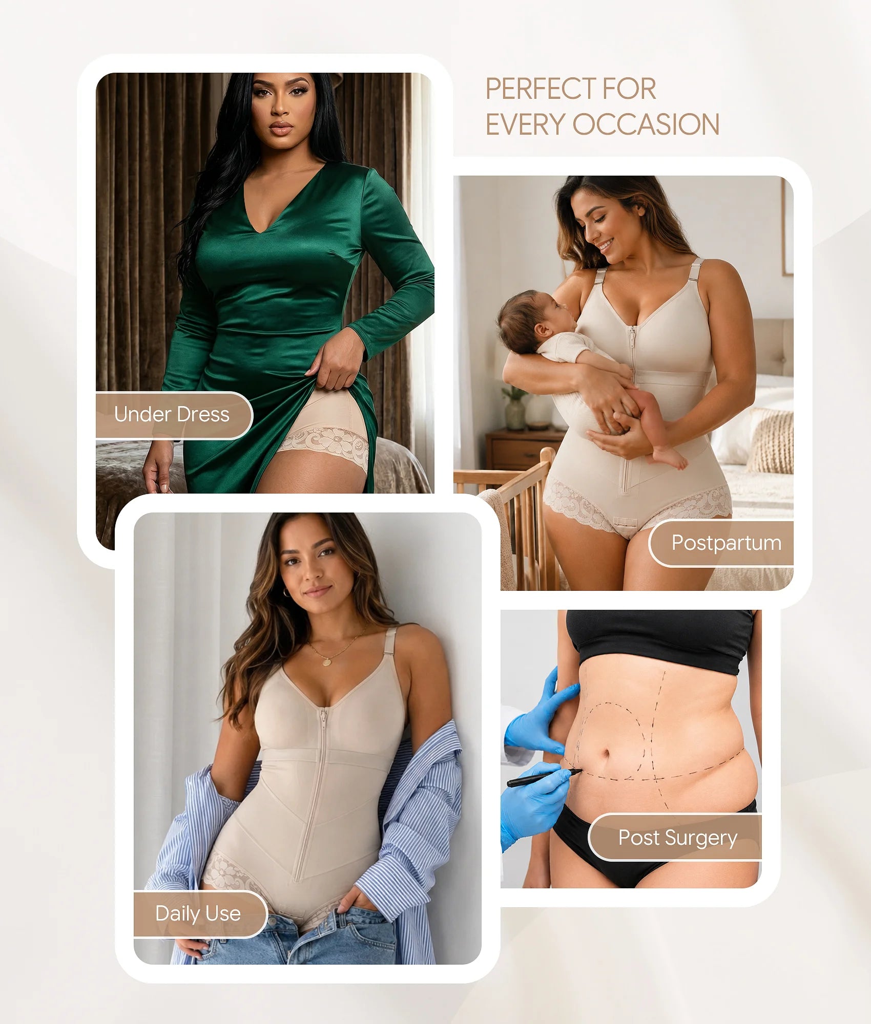 SHAPERX V-Shaped Overbust Full Body Faja