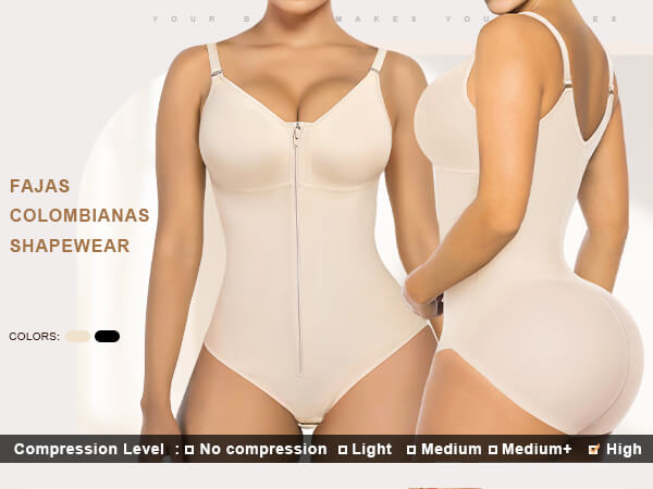 SHAPERX Sculpting Faja with Zip & Hook Closure - Mobile Image 1