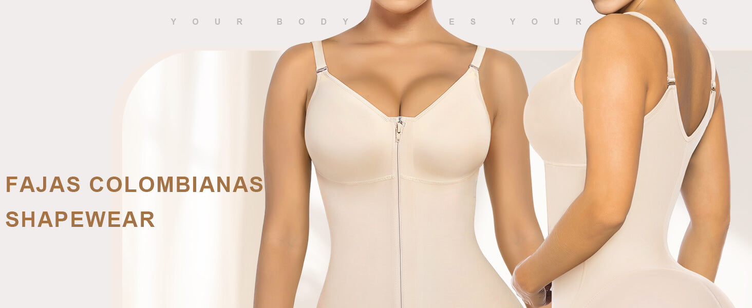 SHAPERX Sculpting Faja with Zip & Hook Closure - Detail Image 1