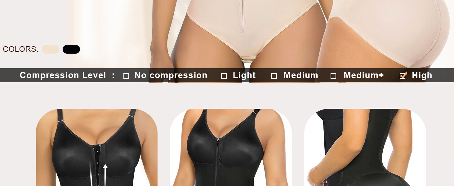 SHAPERX Sculpting Faja with Zip & Hook Closure - Detail Image 2