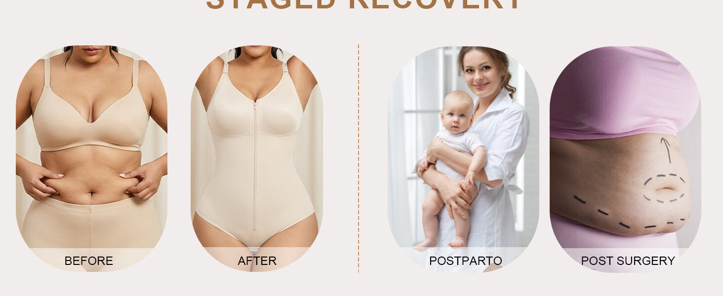 SHAPERX Sculpting Faja with Zip & Hook Closure - Detail Image 5