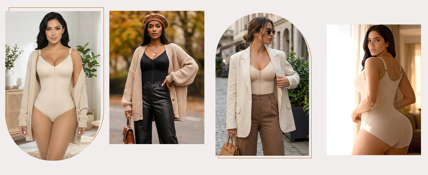 SHAPERX Sculpting Faja with Zip & Hook Closure - Detail Image 6