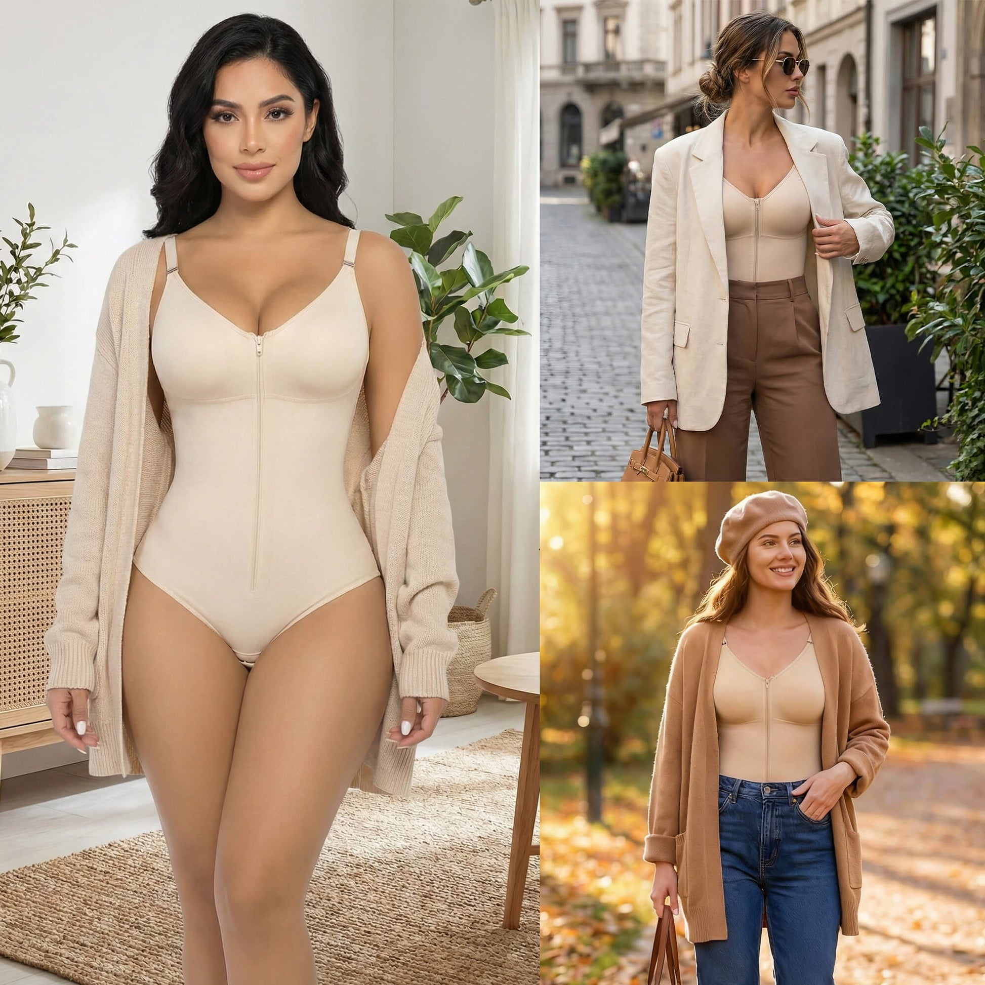 SHAPERX Sculpting Faja with Zip & Hook Closure