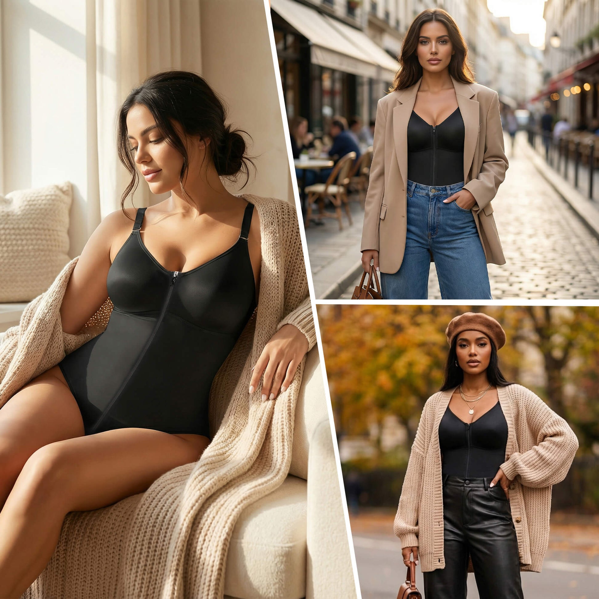 SHAPERX Sculpting Faja with Zip & Hook Closure