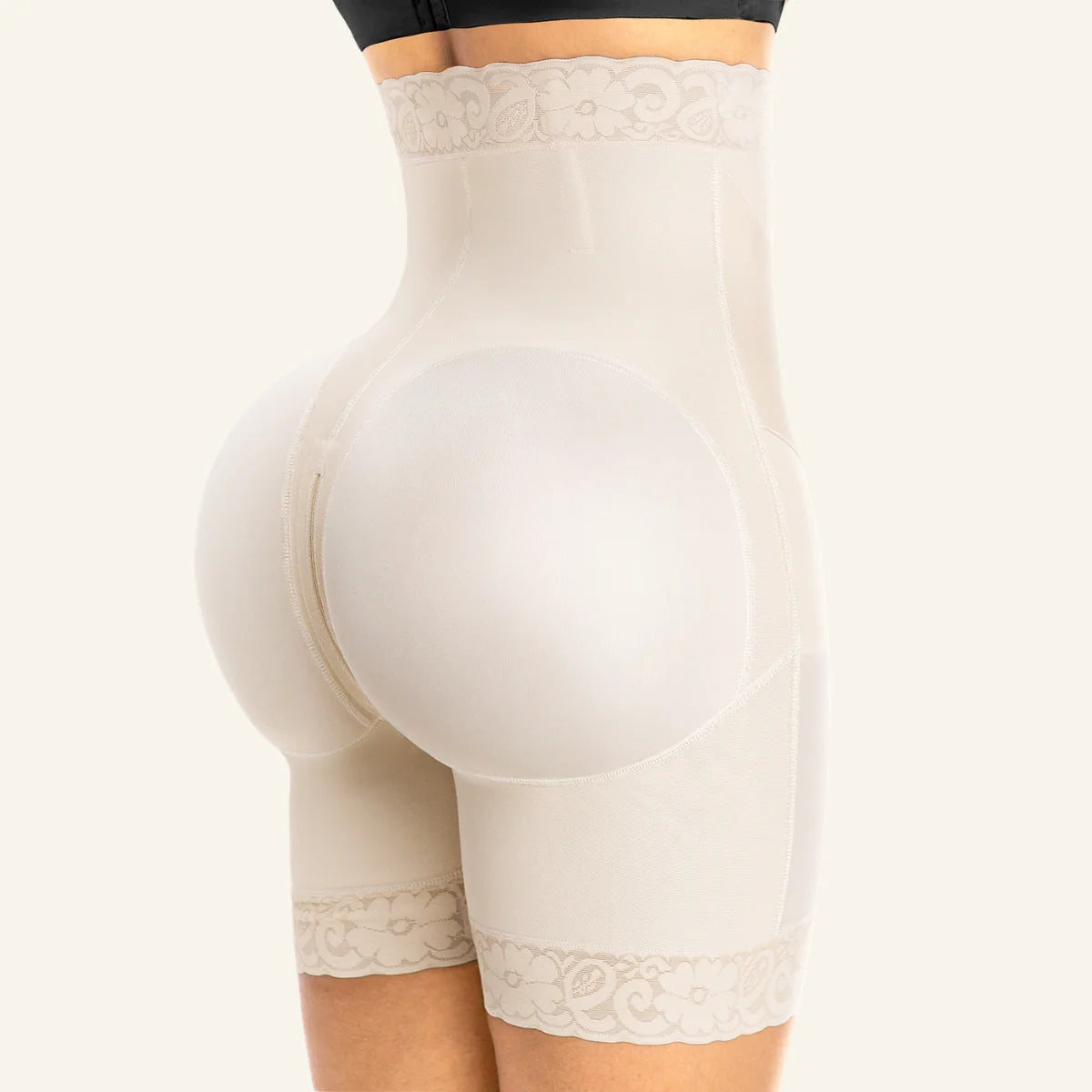 SHAPERX V-Shaped Strapless Shaper Shorts with Removable Straps
