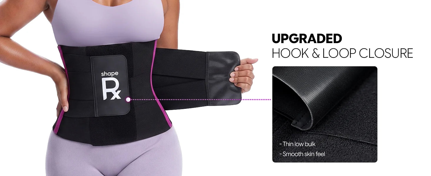 SHAPERX 3-Strap Targeted Waist Trainer Belt - Adjustable Tummy Control - Detail Image 5
