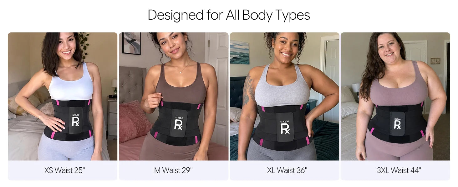 SHAPERX 3-Strap Targeted Waist Trainer Belt - Adjustable Tummy Control - Detail Image 10