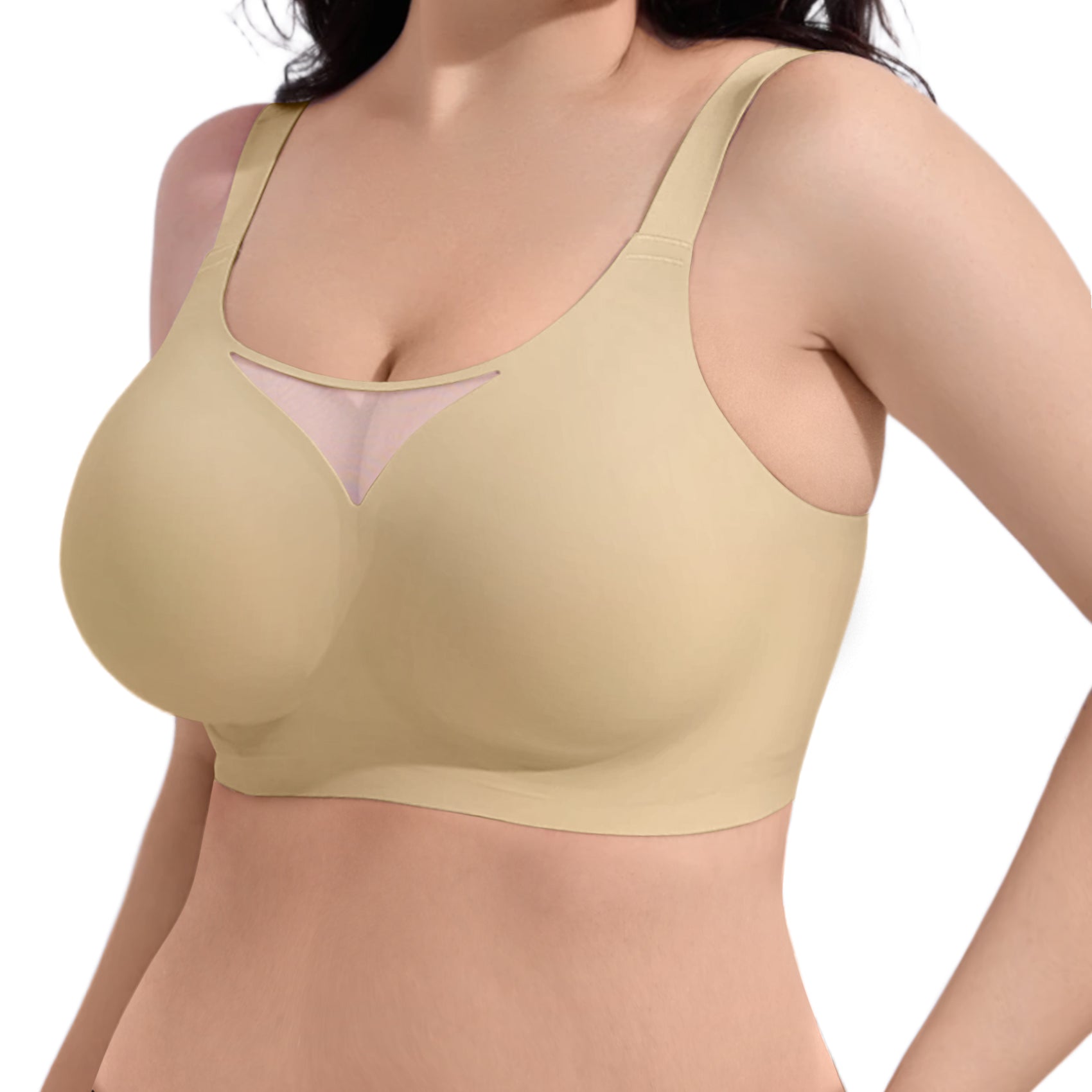 SHAPERX V-Mesh Wireless Support Bra