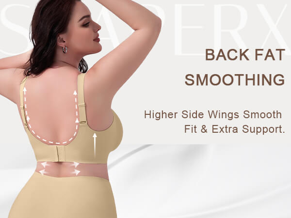 SHAPERX V-Mesh Wireless Support Bra - Mobile Image 2