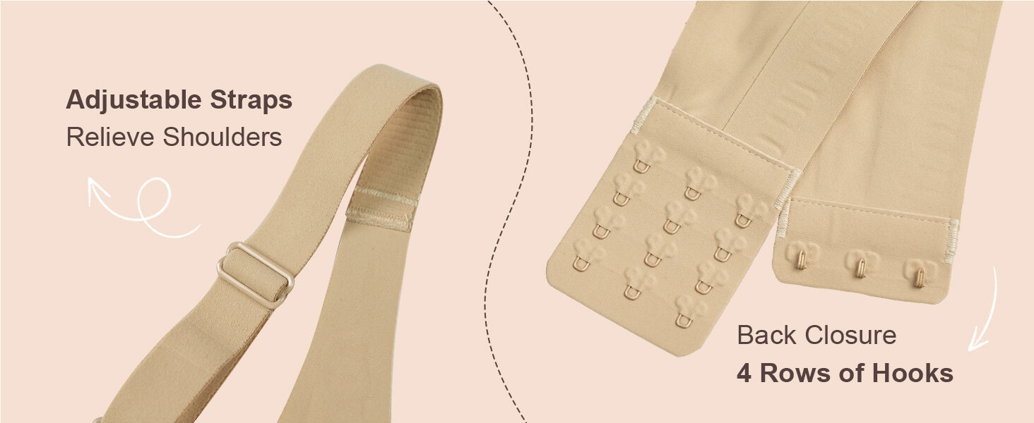 SHAPERX Deep-V Wireless Everyday Bra - Detail Image 8