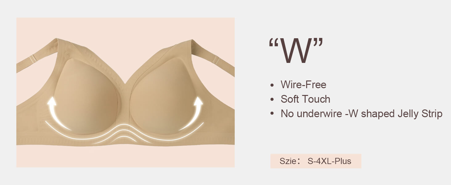 SHAPERX Deep-V Wireless Everyday Bra - Detail Image 6