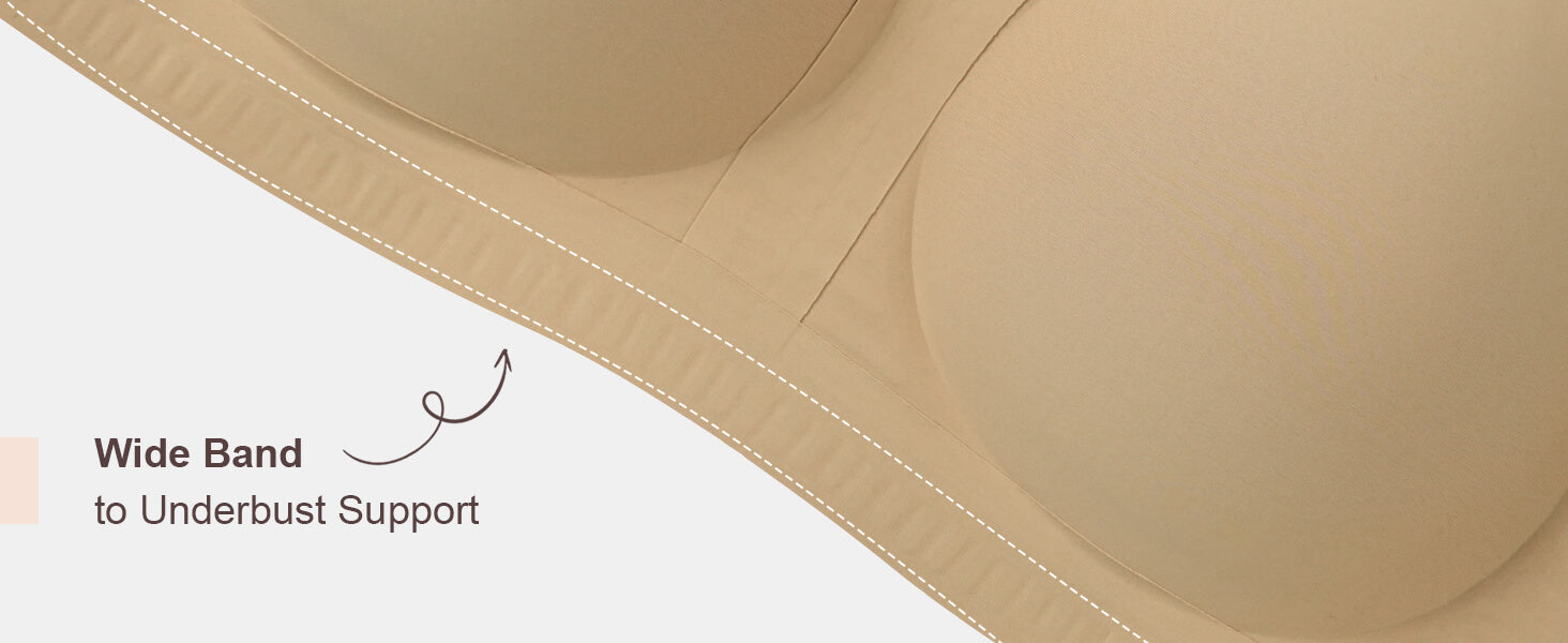 SHAPERX Deep-V Wireless Everyday Bra - Detail Image 9