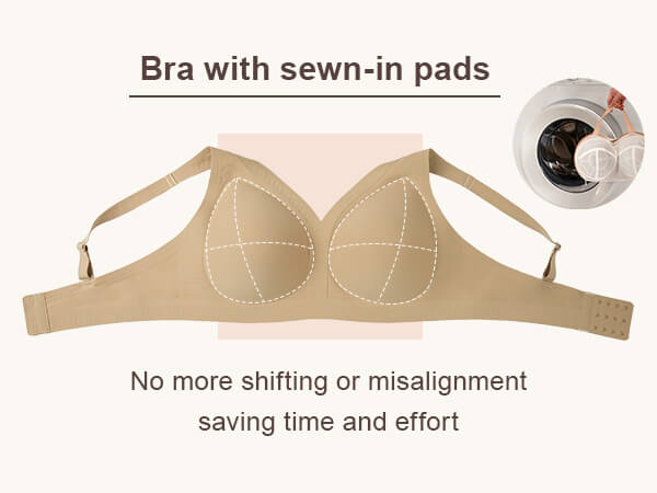 SHAPERX Deep-V Wireless Everyday Bra - Mobile Image 6
