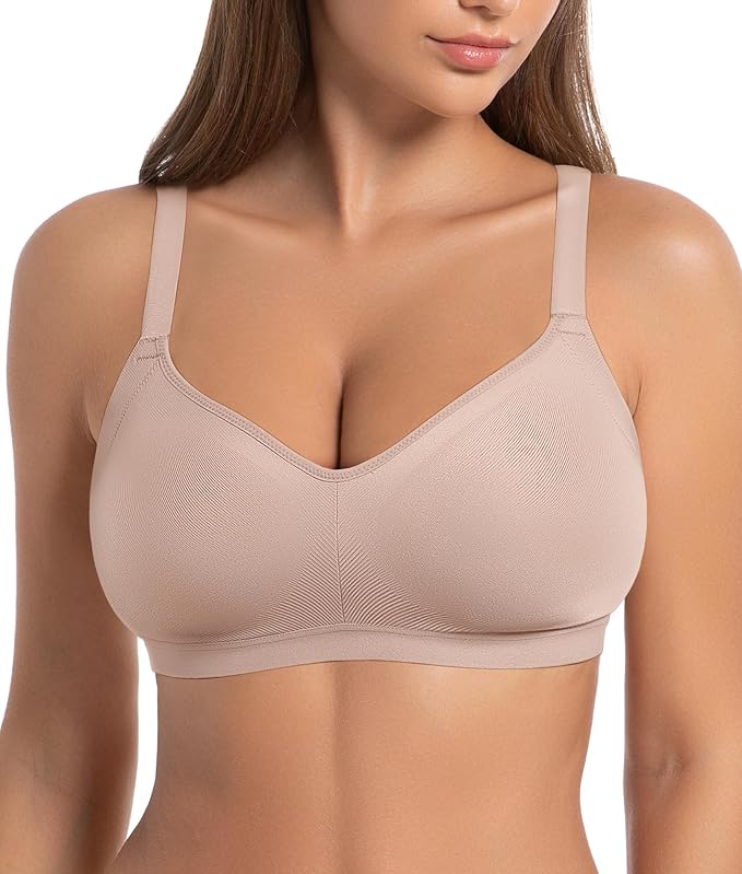 SHAPERX Seamless Lightly Lined Wireless Bra
