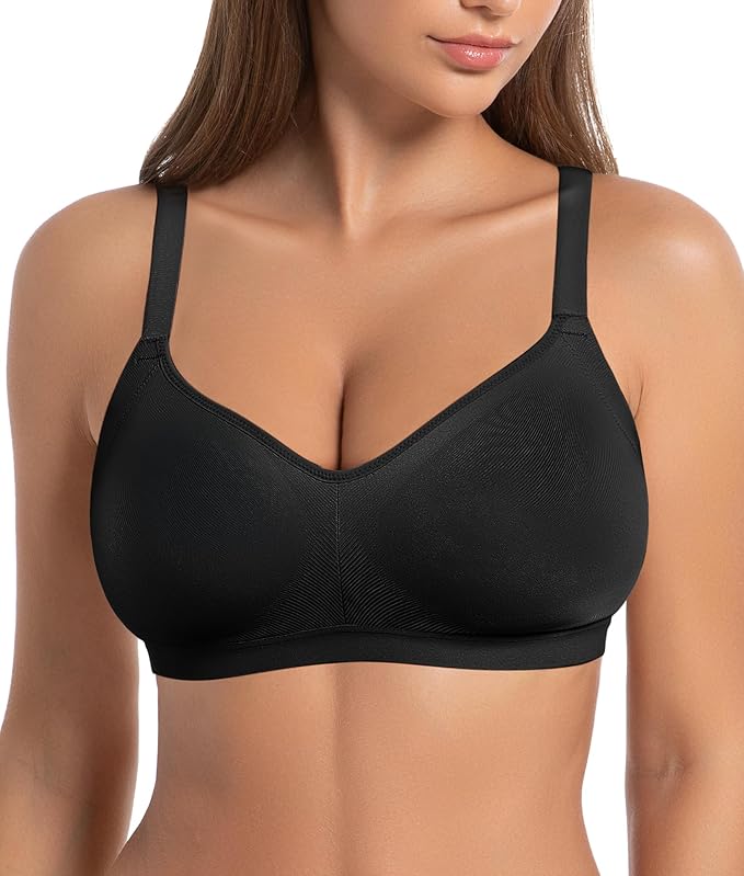 SHAPERX Seamless Lightly Lined Wireless Bra
