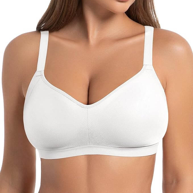 SHAPERX Seamless Lightly Lined Wireless Bra