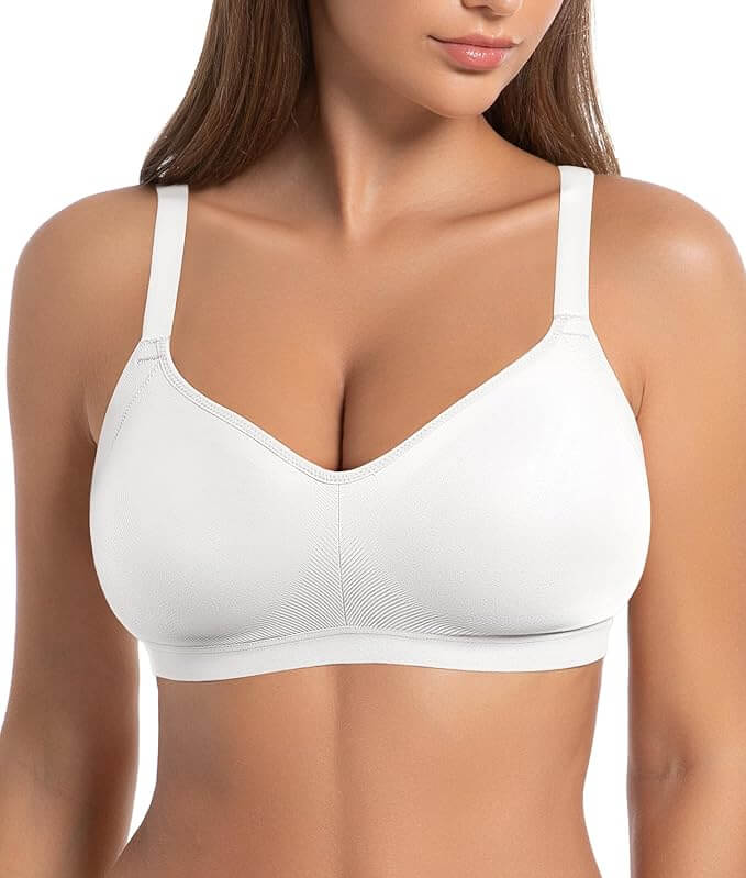 SHAPERX Seamless Lightly Lined Wireless Bra