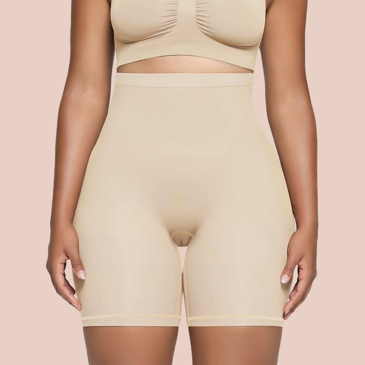 SHAPERX High-Waisted Tummy Control Seamless Shaping Shorts