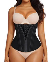 SHAPERX Waist Trainer for Women Tummy Control Workout Waist Cincher Corset Hourglass Body Shaper Zipper and Hooks