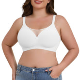 SHAPERX Wireless Bras for Women V Mesh Supportive Full Coverage Everyday Bralette