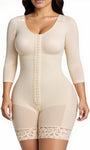 SHAPERX Post-Surgery Arm Slimming Full Body Faja with Zipper Crotch