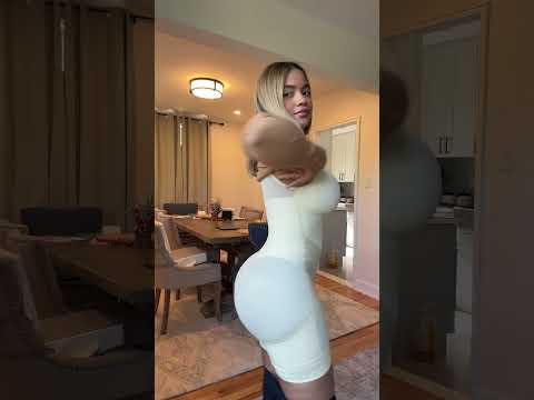 Try-on video demonstrating patented V-Shaped tummy control and 3D butt lifting faja - SHAPERX
