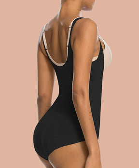 Open Bust Knee Length High Back Bodysuits – Shaperskin