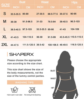 SHAPERX  Tummy Control Shapewear Sculpting Bodysuit Open Bust Seamless Body Shaper SHAPERX