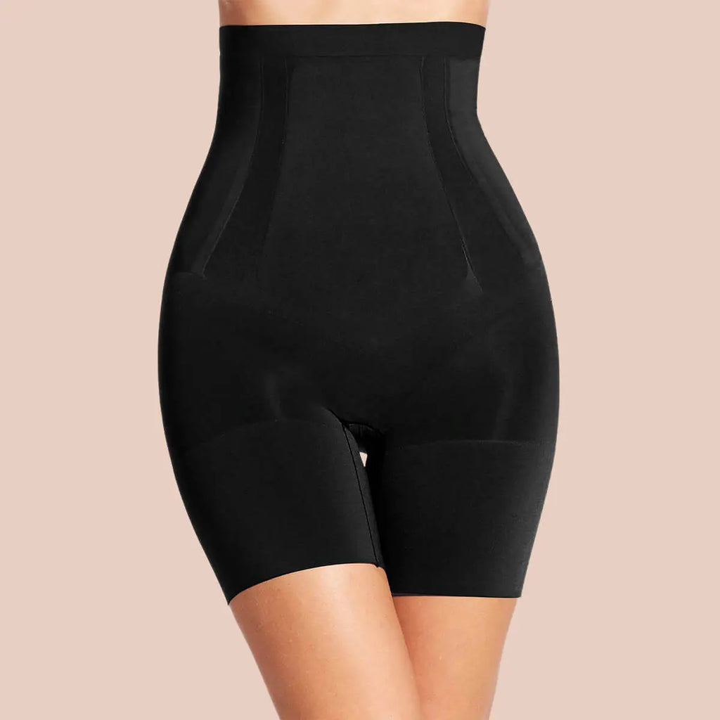 Spanx Tummy Control High-Waisted Shorts, Black, Large, 2125
