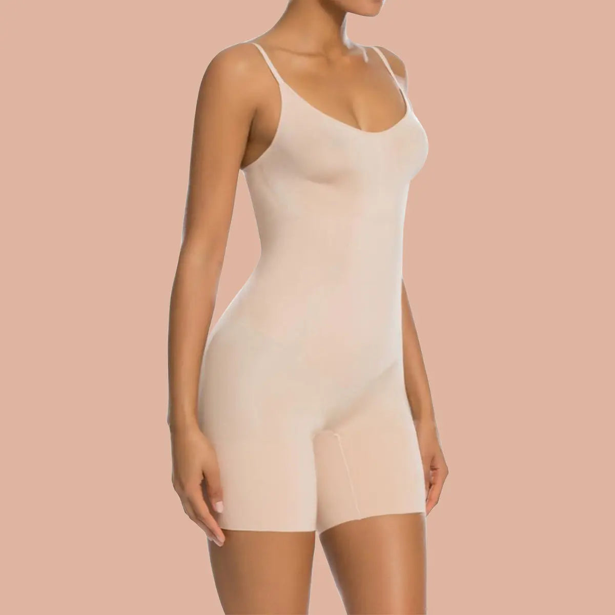 SPANX Mid Thigh Smoother Shorts Womens Small Beige Shapewear Compression  New 