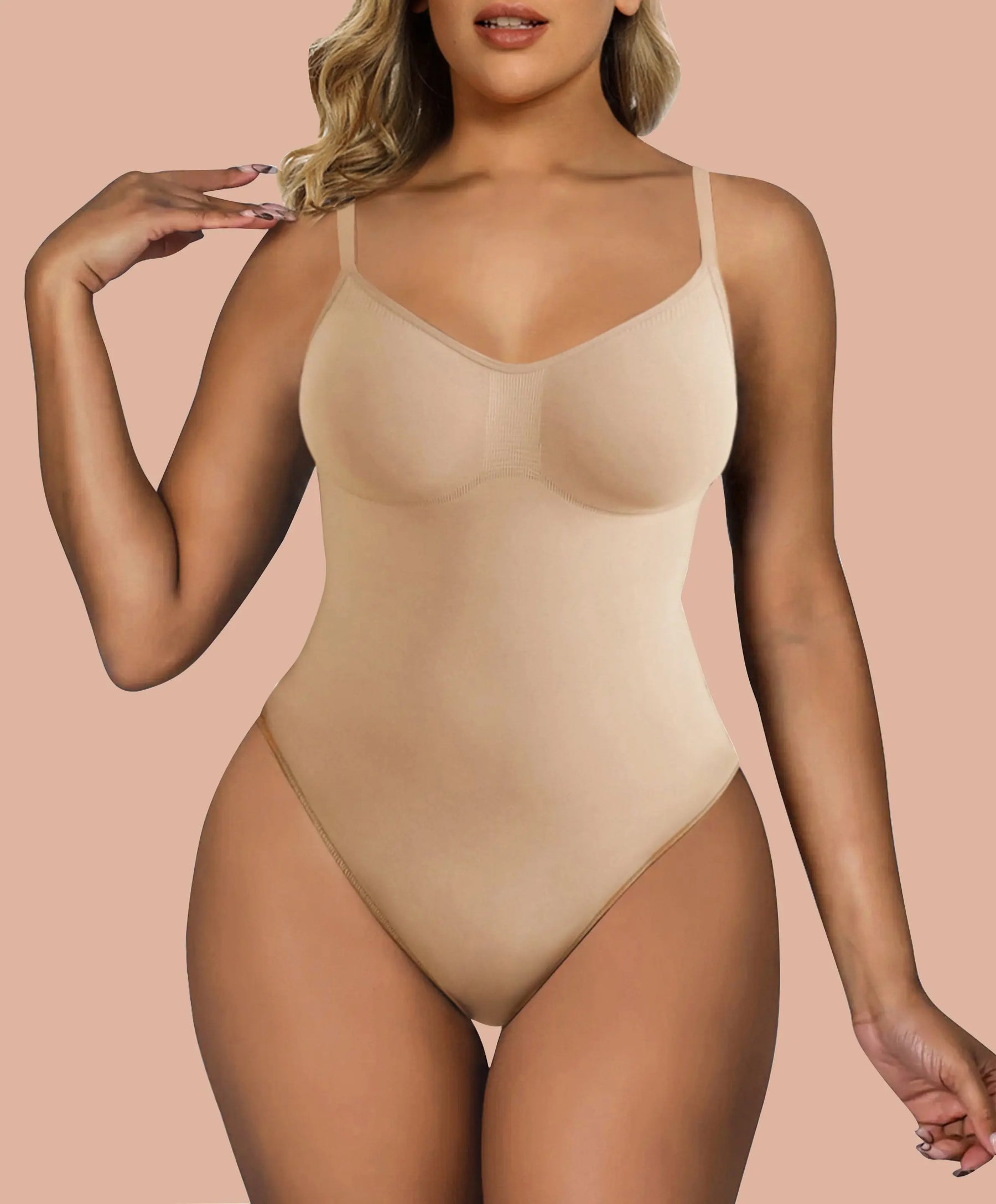 Unique Bargains Women Shapewear Tummy Control Full Bust Bodysuit Butt Lifter  Thigh Slimmer With Zipper Beige Size 3xl : Target
