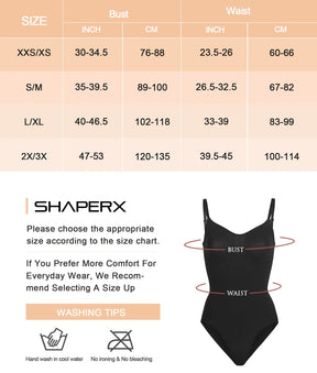 SHAPERX Shapewear for Women Tummy Control Bodysuit Butt Lifter Body Shaper Shorts SHAPERX