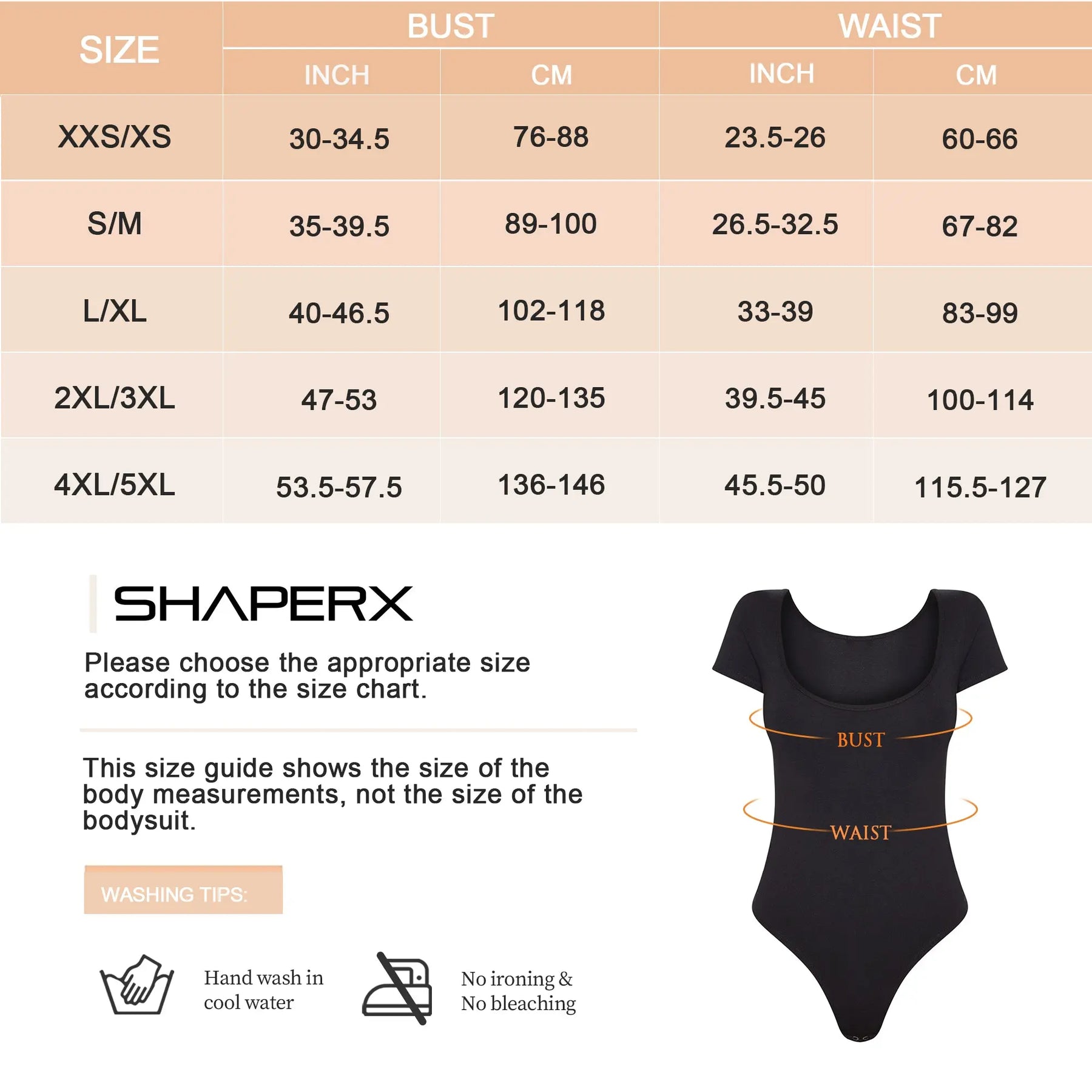 SHAPERX T-Shirt Square Neck Bodysuit Tummy Control Thong Shapewear
