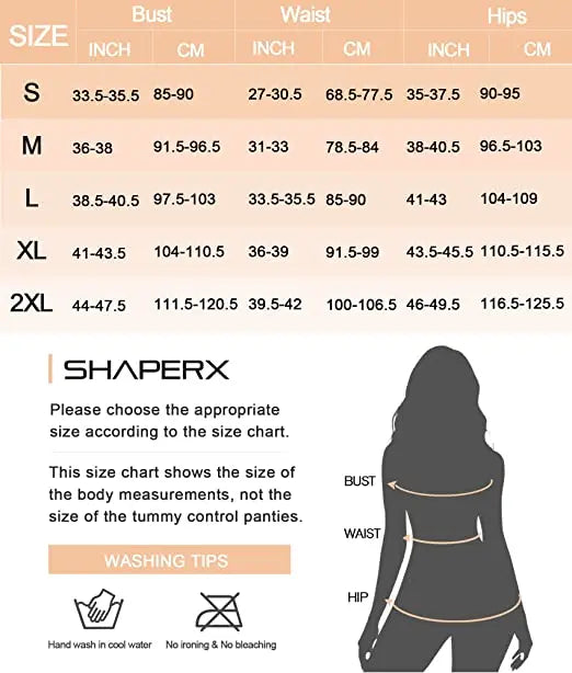 SHAPERX Tummy Control Shapewear for Women Seamless Body Shaper
