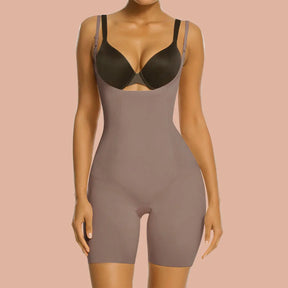 Shop Generic Seamless Target Firm Tummy Control Shapewear Bodysuit Open  Bust Mid-Thigh Full Body Shape Breathable Soft Online