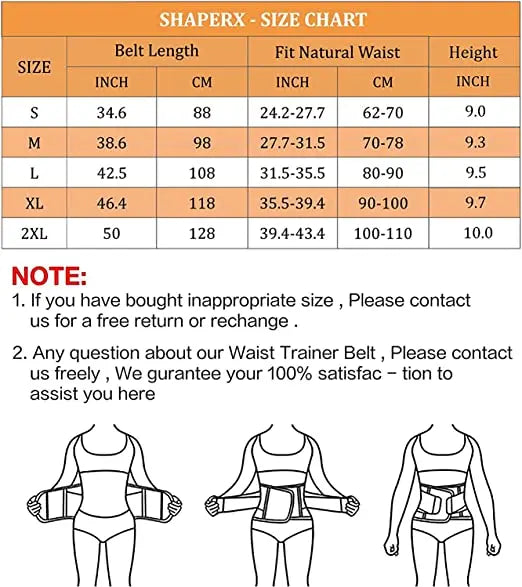 SHAPERX Waist Trainer Belt, Sports Girdles for Women SHAPERX